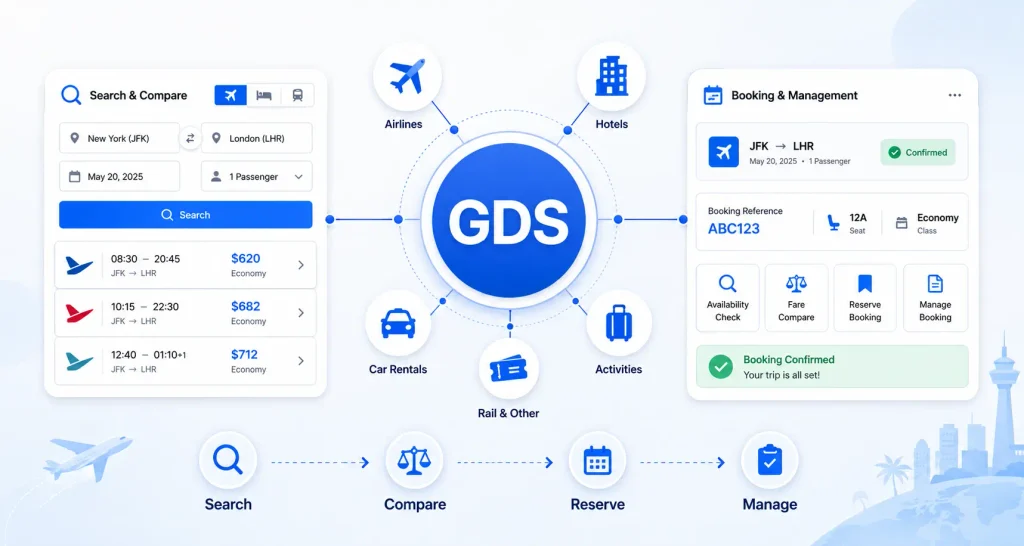 GDS system for new travel agency