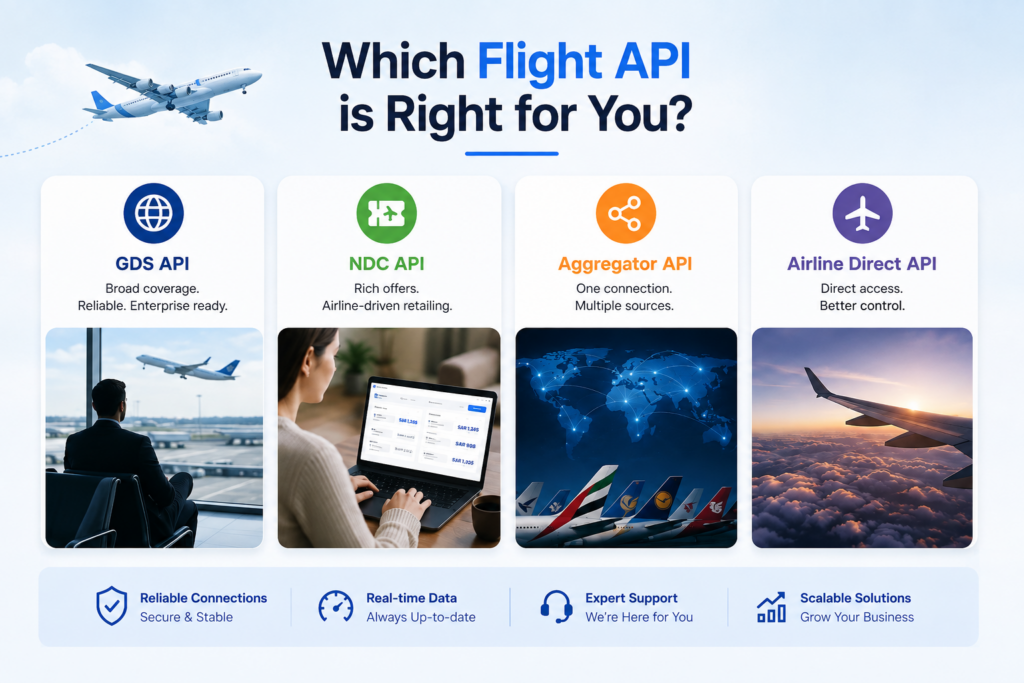 Types of flight api used for saudi travel agencies