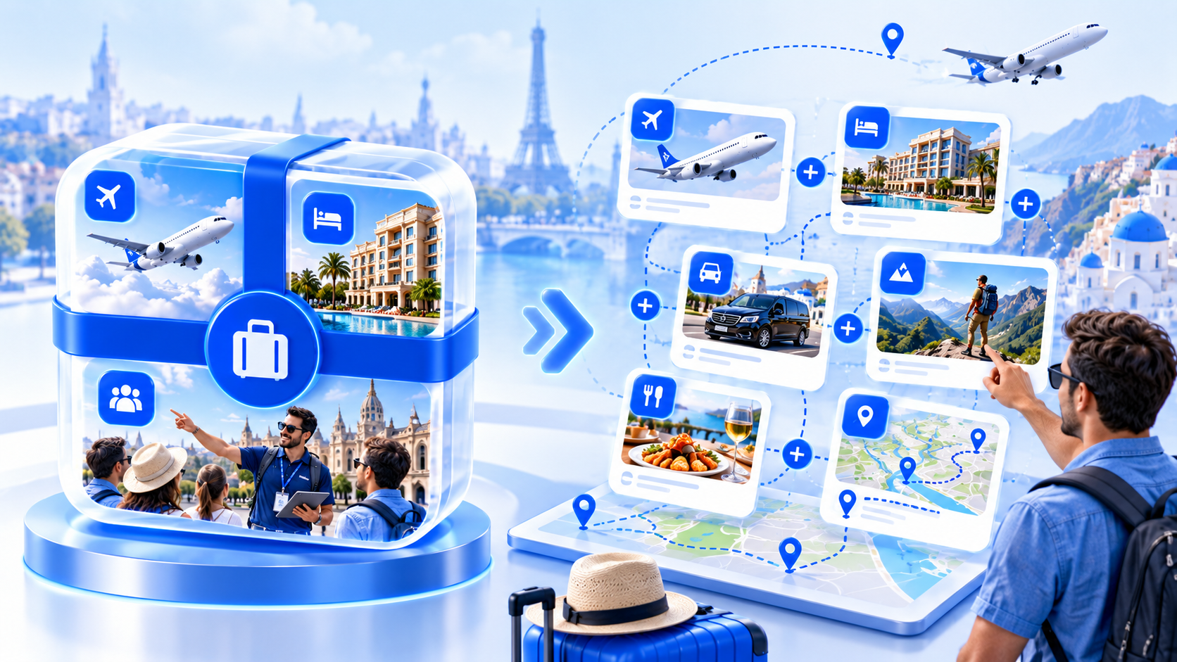Bundled package cube versus modular tailor-made itinerary blocks